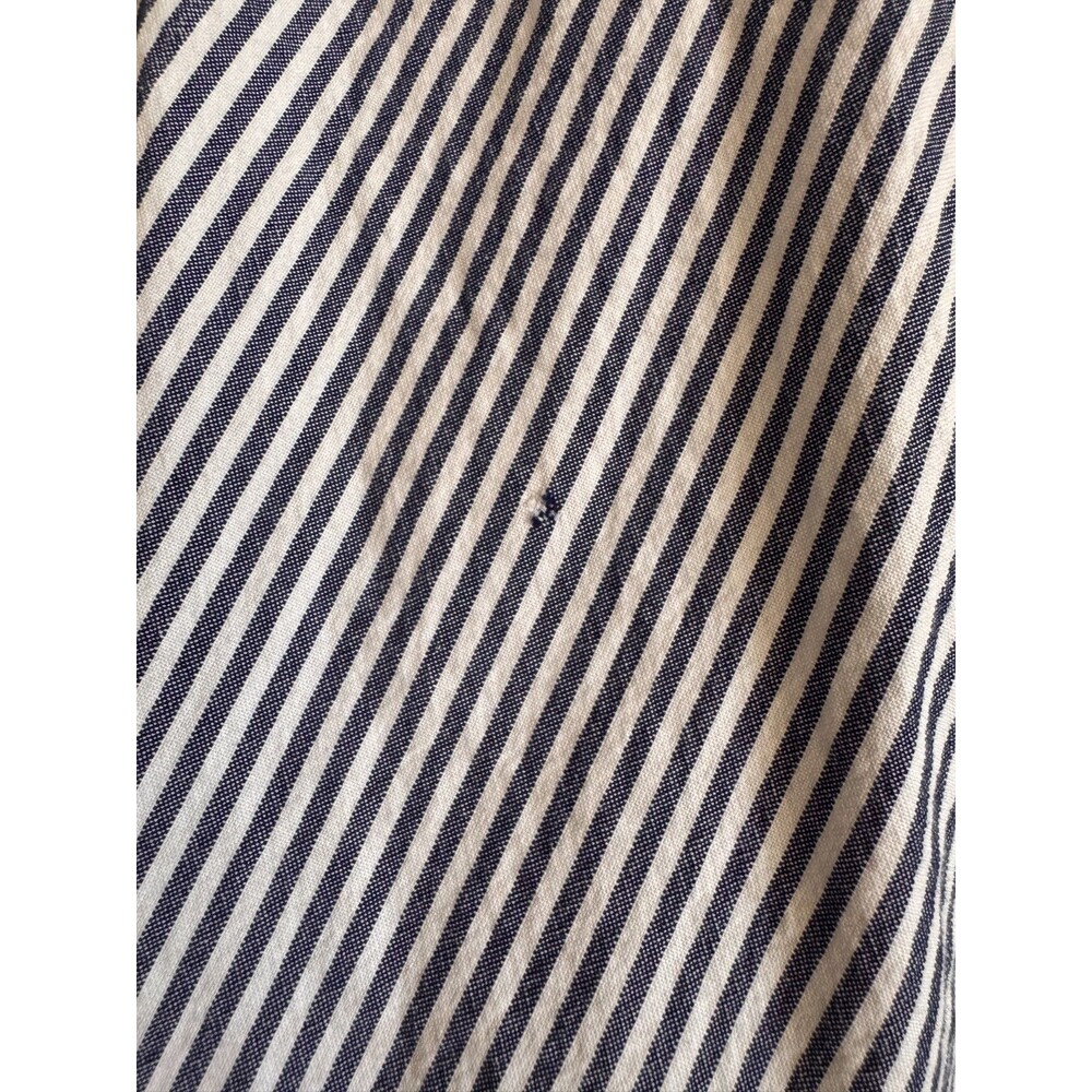 Eliza J Blue White Striped Shirt Dress 100% Cotton Button Front Size 4 Pockets - Picture 12 of 12